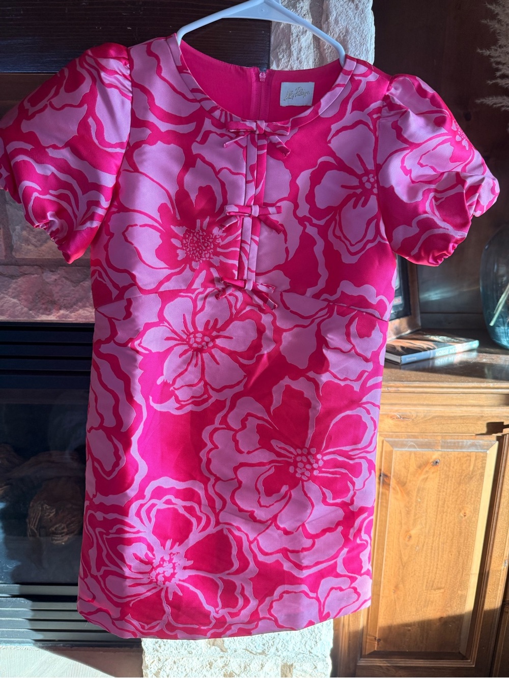 Lilly Pulitzer Pink & Hot Pink Floral Puff-Sleeve Dress